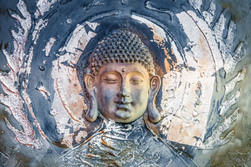 Mit Liebe zum Detail: Buddha-Relief